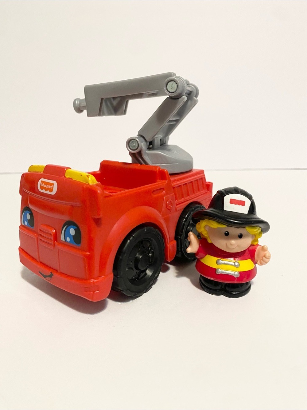 Little People Firefighter Truck Fireman Figure Fisher Price Toy Doll